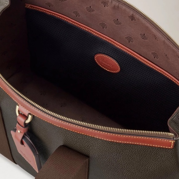 Mulberry Brown and Tan Travel Bag with Leather Trim - Picture 3 of 7